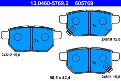 Brake Pad Set, disc brake 13.0460-5769.2