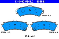 Brake Pad Set, disc brake 13.0460-5841.2