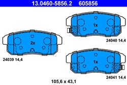 Brake Pad Set, disc brake 13.0460-5856.2