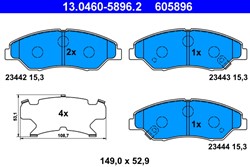 Brake Pad Set, disc brake 13.0460-5896.2