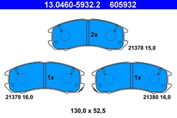 Brake Pad Set, disc brake 13.0460-5932.2