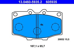 Brake Pad Set, disc brake 13.0460-5935.2