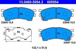 Brake Pad Set, disc brake 13.0460-5954.2_1