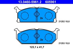 Brake Pad Set, disc brake 13.0460-5961.2