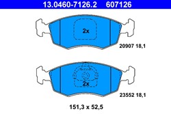 Brake Pad Set, disc brake 13.0460-7126.2