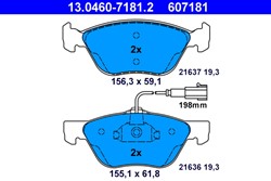 Brake Pad Set, disc brake 13.0460-7181.2