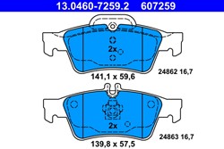 Brake Pad Set, disc brake 13.0460-7259.2_1