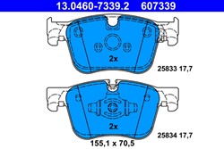 Brake Pad Set, disc brake 13.0460-7339.2