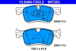 Brake Pad Set, disc brake 13.0460-7353.2