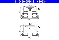 Bremžu kluču montāžas komplekts ATE 13.0460-0534.2