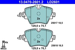 Brake Pad Set, disc brake 13.0470-2601.2