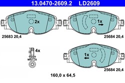 Brake Pad Set, disc brake 13.0470-2609.2