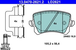 Keramikas bremžu kluču komplekts ATE 13.0470-2621.2_1