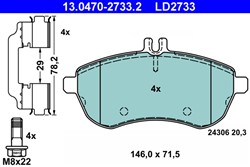 Brake Pad Set, disc brake 13.0470-2733.2_1