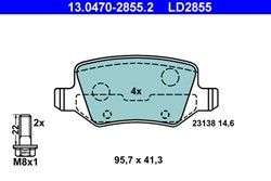 Keramikas bremžu kluču komplekts ATE 13.0470-2855.2_2