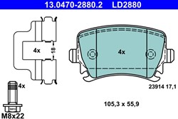 Brake Pad Set, disc brake 13.0470-2880.2_1