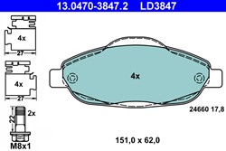 Keramikas bremžu kluču komplekts ATE 13.0470-3847.2_2