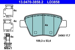 Brake Pad Set, disc brake 13.0470-3858.2_2