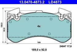 Brake Pad Set, disc brake 13.0470-4873.2