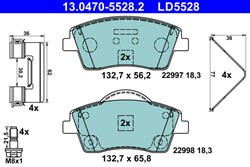 Brake Pad Set, disc brake 13.0470-5528.2