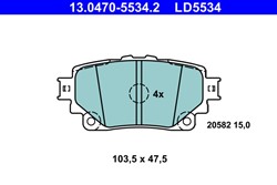Brake Pad Set, disc brake 13.0470-5534.2