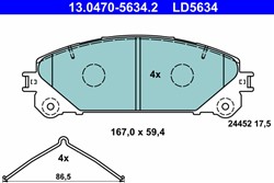 Brake Pad Set, disc brake 13.0470-5634.2_0