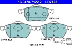 Keramikas bremžu kluču komplekts ATE 13.0470-7122.2_1