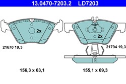 Brake Pad Set, disc brake 13.0470-7203.2_1
