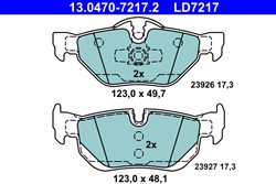 Keramikas bremžu kluču komplekts ATE 13.0470-7217.2_1