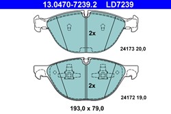 Keramikas bremžu kluču komplekts ATE 13.0470-7239.2_1