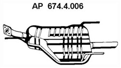 Rear Muffler APE674.4.006