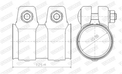 Pipe Connector, exhaust system WALK80138_8