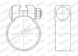 Clamping Piece, exhaust system WALK80249_8