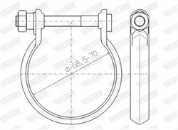 Clamping Piece, exhaust system WALK80438_5