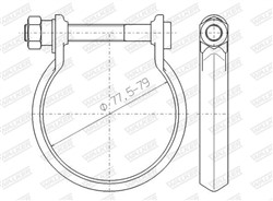 Clamping Piece, exhaust system WALK80477_9