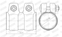 Pipe Connector, exhaust system WALK80715_2