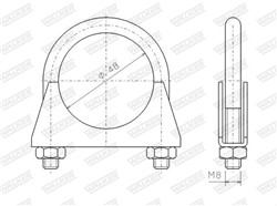 Clamping Piece, exhaust system WALK82308_6