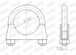 Clamping Piece, exhaust system WALK82328_9
