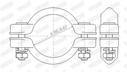 Clamping Piece, exhaust system WALK82501_5