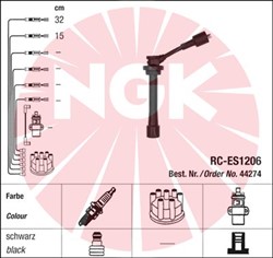 Süütekaablite komplekt NGK RC-ES1206           44274