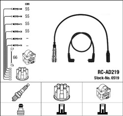 NGK Süütesüsteemikomplekt RC-AD219 0519