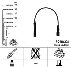 NGK Süütesüsteemikomplekt RC-BW208 0551_1