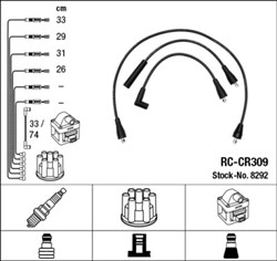 NGK Süütesüsteemikomplekt RC-CR309 8292_1