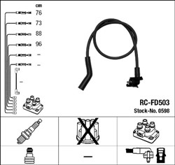 Ignition Cable Kit RC-FD503 0598