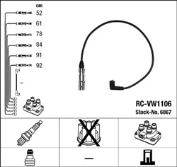 Zestaw przewodów zapłonowych RC-VW1106 6867_1