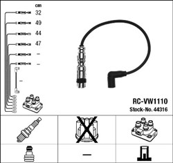 Zestaw przewodów zapłonowych RC-VW1110 44316_1