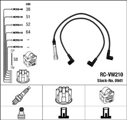 NGK Süütesüsteemikomplekt RC-VW210 0941_1