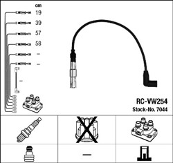 Zestaw przewodów zapłonowych RC-VW254 7044_1