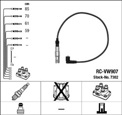 Zestaw przewodów zapłonowych RC-VW907 7302_1