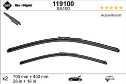 Wiper blade AquaBlade SWF 119100 jointless 700/450mm (2 pcs) front with spoiler